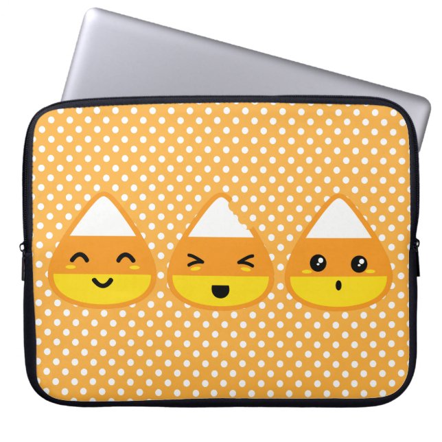 Capa Para Notebook Bolsa de laptop Kawaii Candy Corn (Frente)