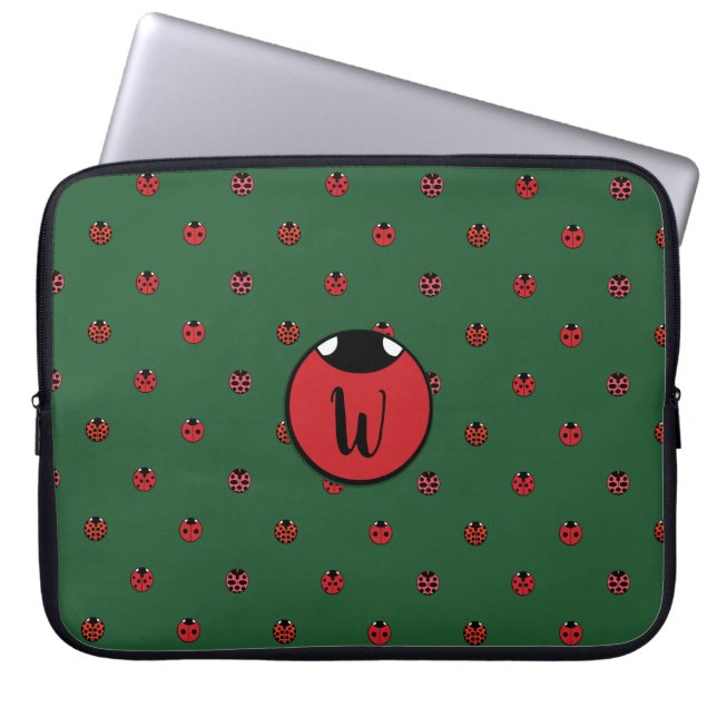 Capa Para Notebook Bolsa de laptop Ladybug Bolinhas (Frente)