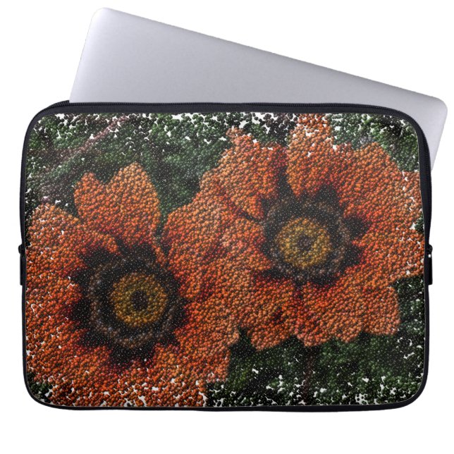 Capa Para Notebook Bolsa de laptop Laranja Daisy Balls (Frente)
