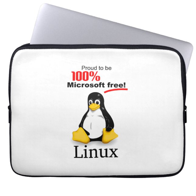 Capa Para Notebook Bolsa de laptop Linux Neoprene 13" - Microsoft Fre (Frente)