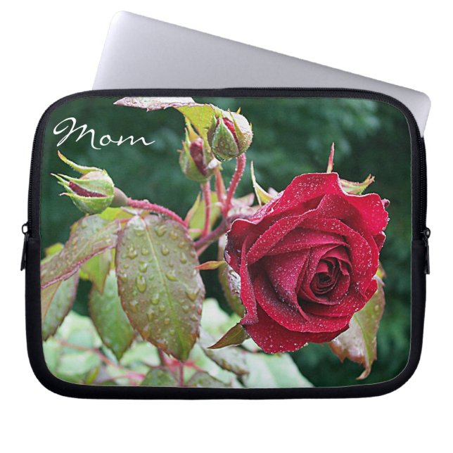 Capa Para Notebook Bolsa de laptop "Mãe" do Rosa vermelha Garden (Frente)