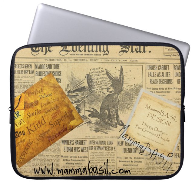 Capa Para Notebook Bolsa de laptop MammaBASIL! (Frente)