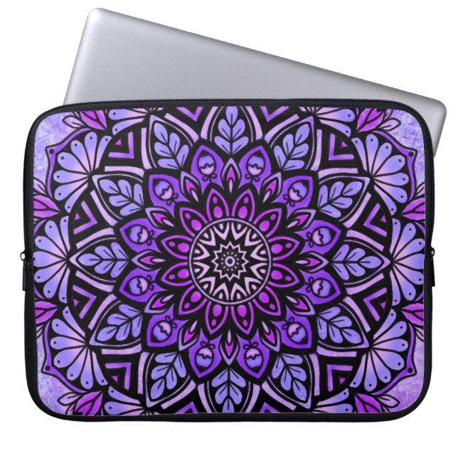 Capa Para Notebook Bolsa de laptop Mandala Neoprene de 15 polegadas (Frente)