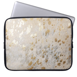 Capa Para Notebook Bolsa de laptop Metálica Dourada Impressão de co
