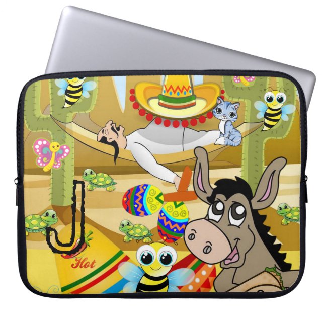 Capa Para Notebook Bolsa de laptop mexicano Donkey Bumblebee (Frente)