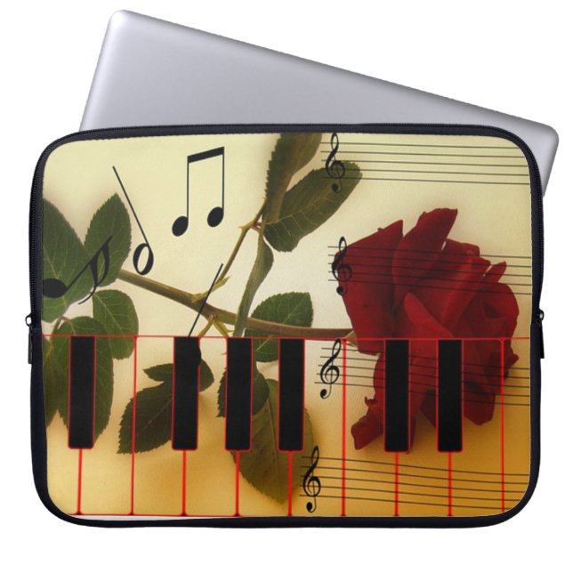 Capa Para Notebook Bolsa de laptop Musical Piano Keys (Frente)