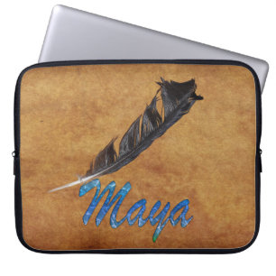 Capa Para Notebook BOLSA DE LAPTOP Nativa Americana de Penas