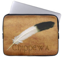 BOLSA DE LAPTOP Nativa Americana de Penas CHIPPEWA