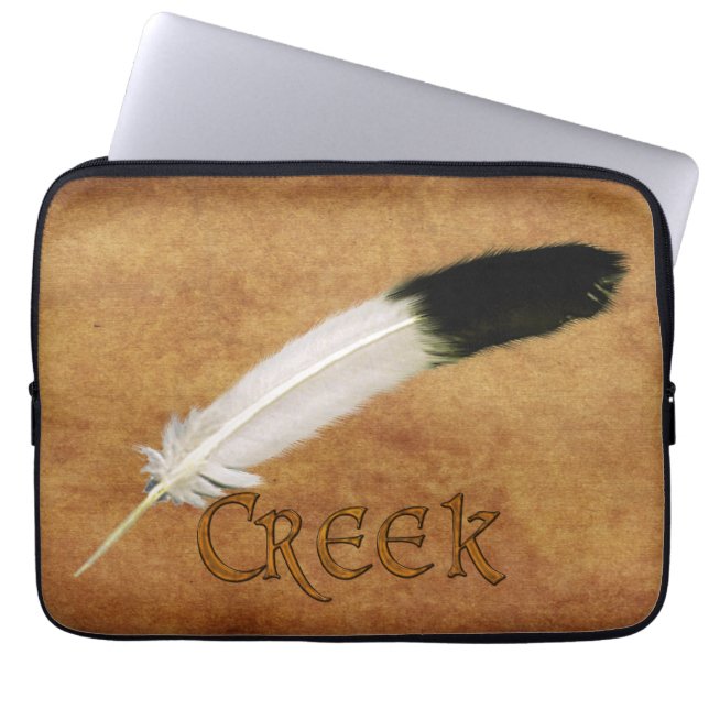 Capa Para Notebook BOLSA DE LAPTOP Nativa de Penas Americanas CREEK (Frente)