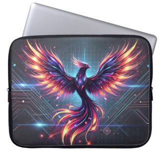 Capa Para Notebook "Bolsa de laptop Néon Phoenix - Futurística 15"