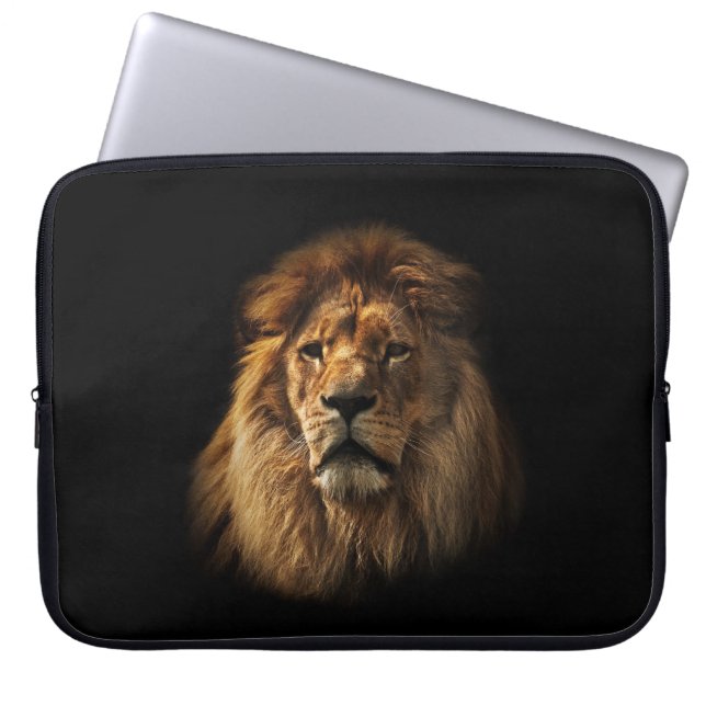 Capa Para Notebook Bolsa de laptop neoprene com leão! (Frente)