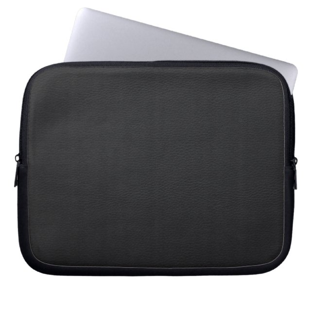 Capa Para Notebook Bolsa de laptop Neoprene de couro preto de 10 pole (Frente)