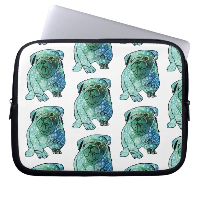 Capa Para Notebook Bolsa de laptop Neoprene Neoprene para Bulldog Fra (Frente)