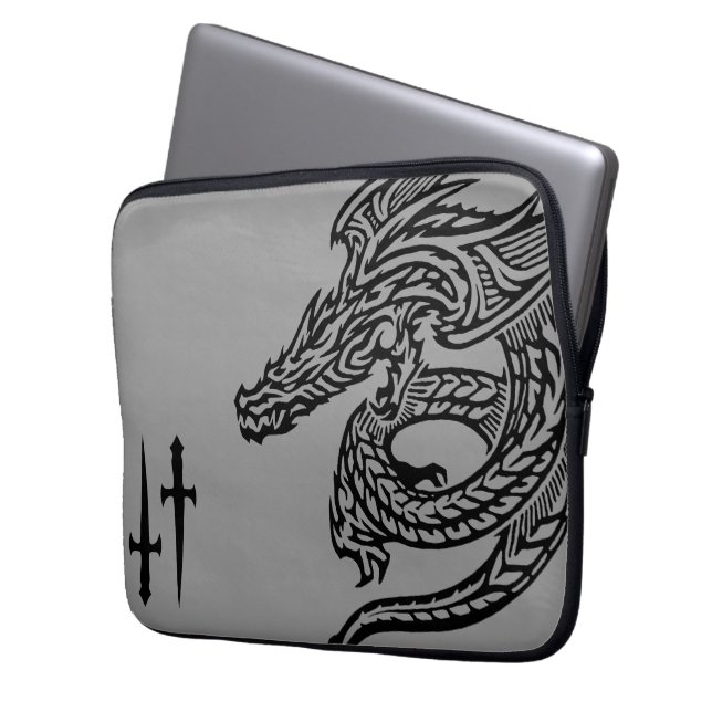 Capa Para Notebook Bolsa de laptop Neoprene Wing Dragon de 13 polegad (Frente Esquerda)