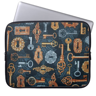 Capa Para Notebook Bolsa de laptop Padrão Chaves Steampunk e Buracos-