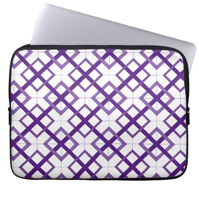 Capa Para Notebook Bolsa de laptop - Padrão de trava roxo padrão (Frente)