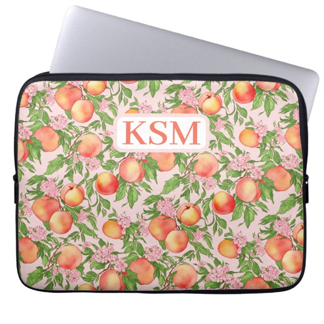 Capa Para Notebook Bolsa de laptop Peach Blossom (Frente)