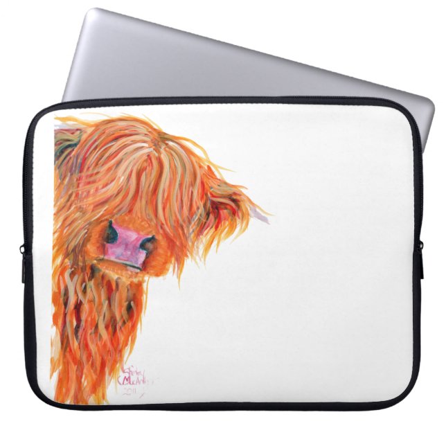 Capa Para Notebook Bolsa de laptop "PEEKABO" da Escócia Highland Cow (Frente)