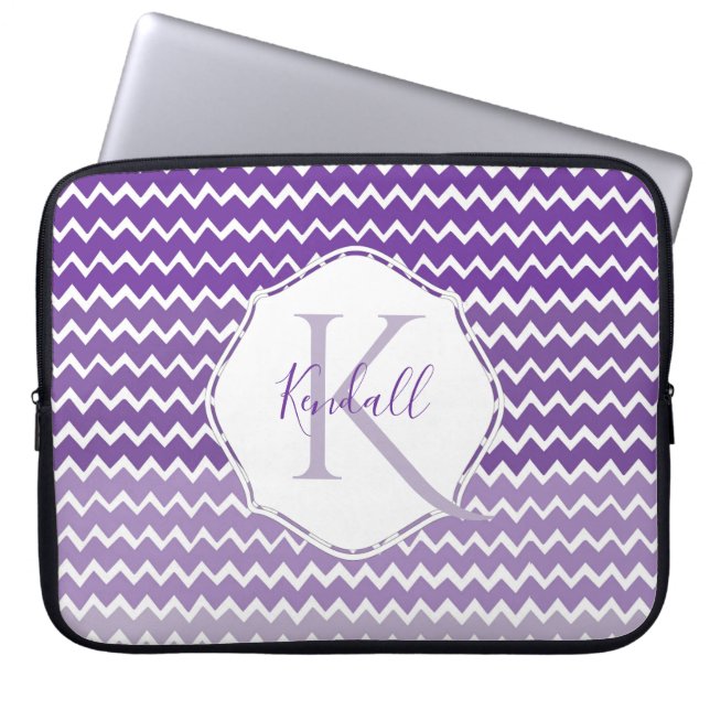 Capa Para Notebook Bolsa de laptop Personalizada Chevron de Ombre Rox (Frente)