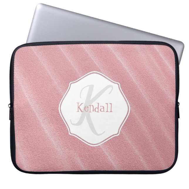 Capa Para Notebook Bolsa de laptop Personalizada com Areia Rosa (Frente)