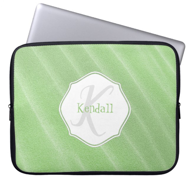 Capa Para Notebook Bolsa de laptop Personalizada da Areia Verde (Frente)