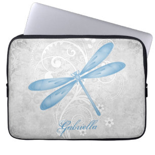 Capa Para Notebook Bolsa de laptop Personalizada da Dragonfly Azul