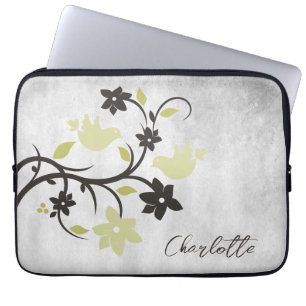 Capa Para Notebook Bolsa de laptop Personalizada de Aves Amarelas