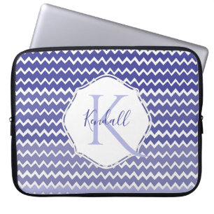 Capa Para Notebook Bolsa de laptop Personalizada de Chevron de Ombre 