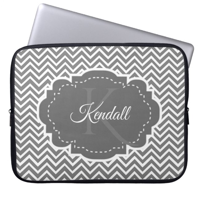 Capa Para Notebook Bolsa de laptop Personalizada de Divisa da cinza (Frente)