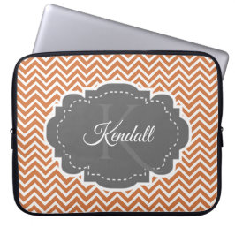 Capa Para Notebook Bolsa de laptop Personalizada do Orange Chevron