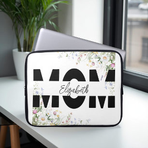 Capa Para Notebook Bolsa de Laptop Personalizada Floral Elegante para