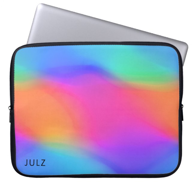 Capa Para Notebook Bolsa de laptop Personalizada Holográfica Vivid (Frente)
