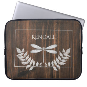 Capa Para Notebook Bolsa de laptop Personalizada Rustic Silver Dragon