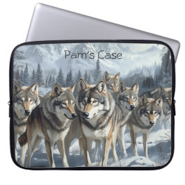Capa Para Notebook Bolsa de laptop personalizável do Wolf Pack