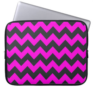 Capa Para Notebook Bolsa de laptop preta do padrão-quavão rosa