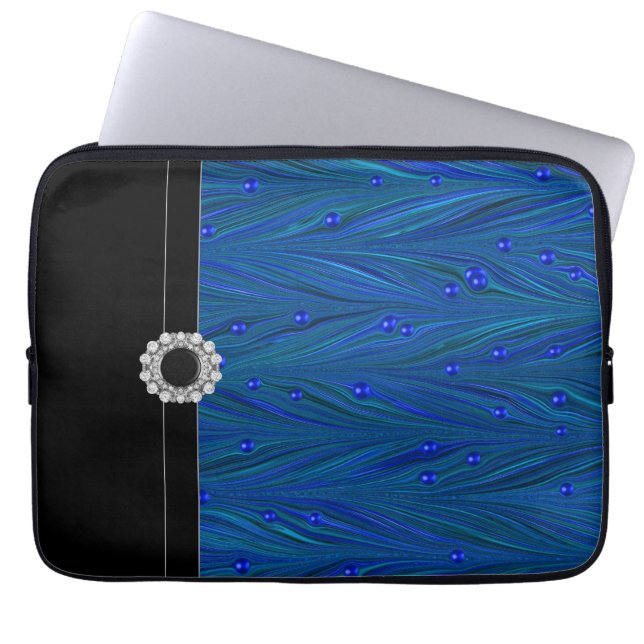 Capa Para Notebook Bolsa de laptop Real Azul Preto (Frente)