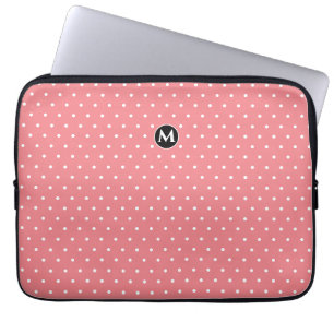 Capa Para Notebook Bolsa de laptop rosa Bolinhas pequena monograma