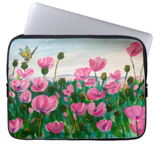Capa Para Notebook Bolsa de laptop Rosa de Flores Selvagens