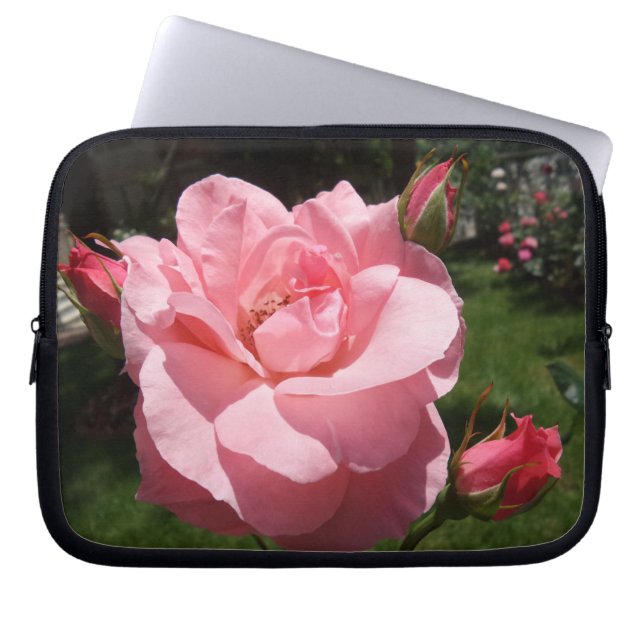 Capa Para Notebook Bolsa de laptop rosa rosa rosa Neoprene de 10 pole (Frente)