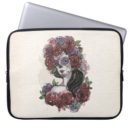 Capa Para Notebook Bolsa de laptop Simples do Dia de los Muertos dese