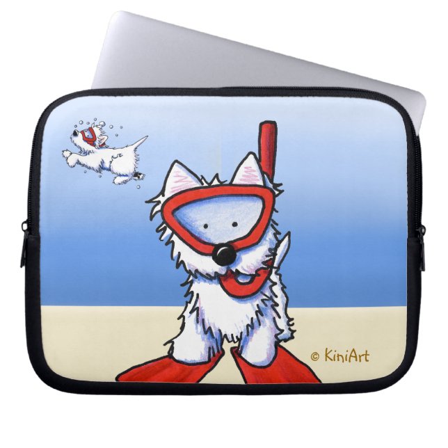 Capa Para Notebook Bolsa de laptop Snorkel Westies (Frente)