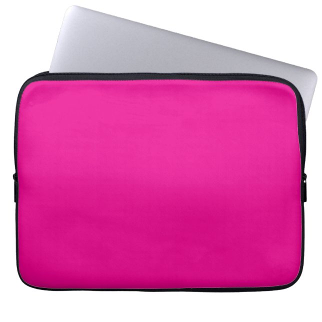 Capa Para Notebook Bolsa de laptop Sólido Magenta, Rosa Pura (Frente)