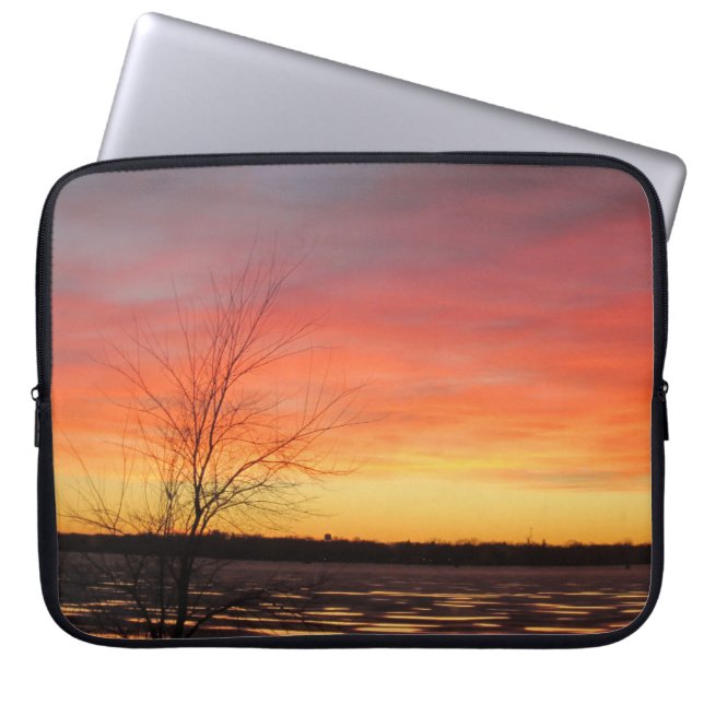 Capa Para Notebook Bolsa de laptop Sunset do Lago Gelo (Frente)