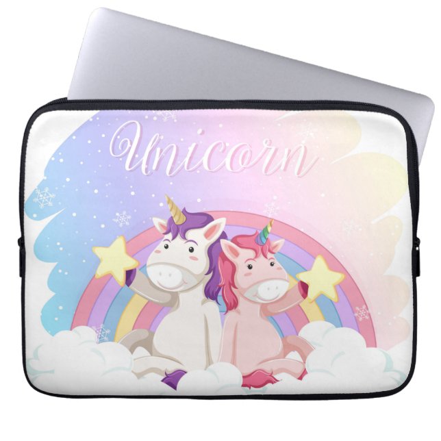 Capa Para Notebook Bolsa de laptop Unicorns (Frente)