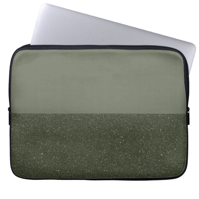 Capa Para Notebook Bolsa de laptop Verde de Moisés de Dois Tons - Per (Frente)