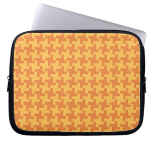 Capa Para Notebook Bolsa de laptop, Verificação Laranja Dogstooth