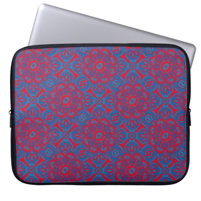 Capa Para Notebook Bolsa de laptop Vermelho tribal (Frente)
