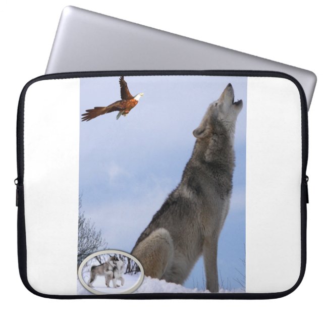 Capa Para Notebook Bolsa de laptop Wolf (Frente)