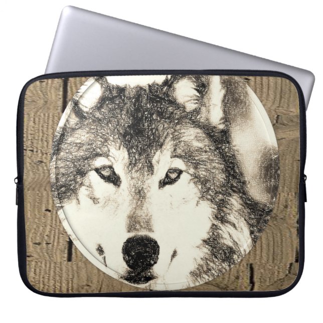 Capa Para Notebook Bolsa de laptop Wolf (Frente)