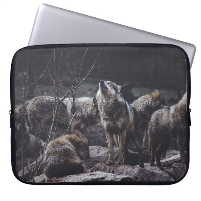 Capa Para Notebook Bolsa de laptop Wolf Pack (Frente)